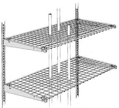Wire Grid Store Shelves